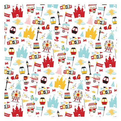 Happy Place Double Sided Paper / Papel Doble Cara Mickey 12" Papel, Hojas Sueltas Echo Park