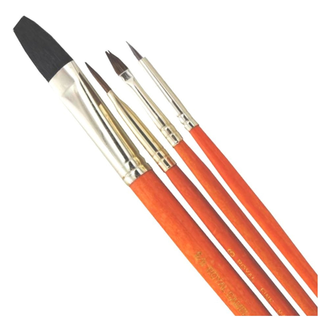 Sable Camel Value Pack Brush Set / Juego de Brochas Camello Marta 4 pc Pinceles y Brochas Royal Langnickel