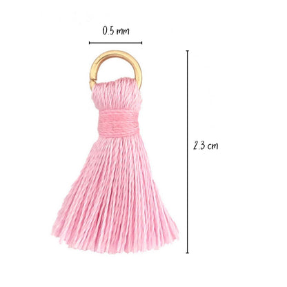 10 Mini Borlas Rosa Pastel Adornos / Embellishments Hobbees