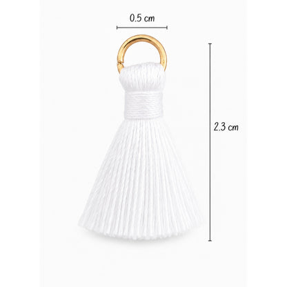 10 Mini Borlas Blancas Adornos / Embellishments Hobbees