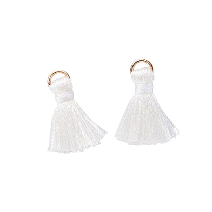 10 Mini Borlas Blancas Adornos / Embellishments Hobbees