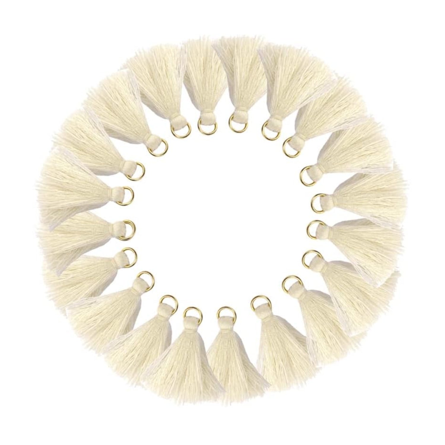 10 Mini Borlas Marfil Adornos / Embellishments Hobbees