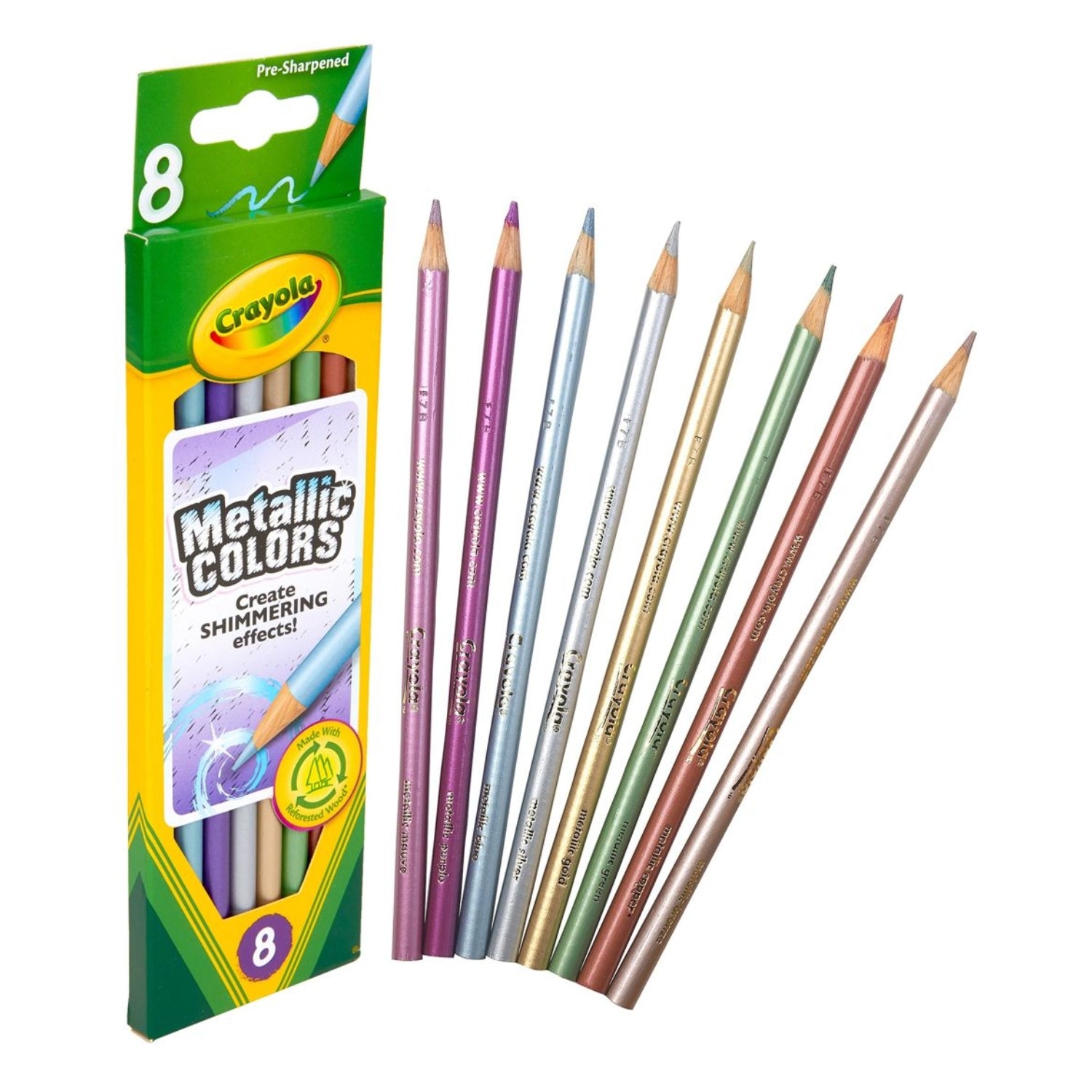 Crayola Metallic Colored Pencils / Lápices de Colores Metálicos Colores y Plumones Crayola