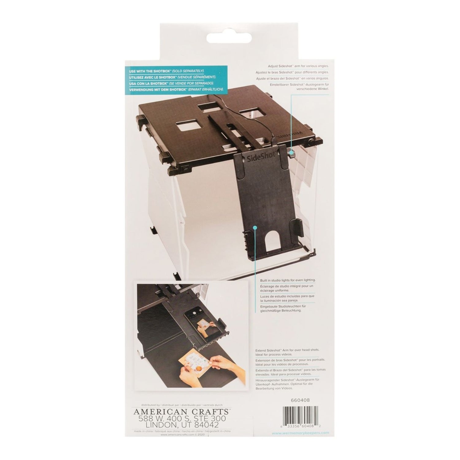 ShotBox SideShot Arm Attachment / Accesorio de Brazo para ShotBox Accesorios We R Memory Keepers