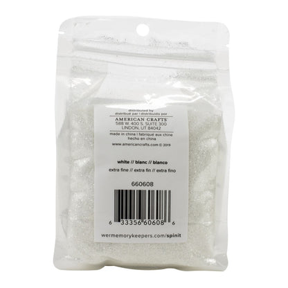 Spin It Extra Fine Glitter White Metalic / Diamantina Extra Fina Color Blanco Metálico Adornos / Embellishments We R Memory Keepers