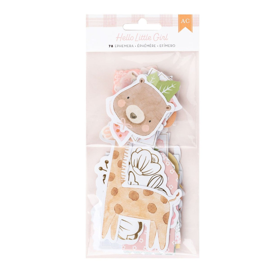 Hello Little Girl Ephemera Die-Cuts / Recortes Decorativos de Cartulina Adornos / Embellishments American Crafts