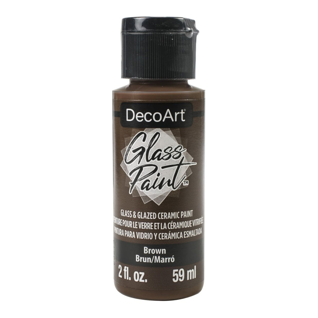 Glass Paint Brown / Pintura Para Vidrio Marrón Vitral DecoArt