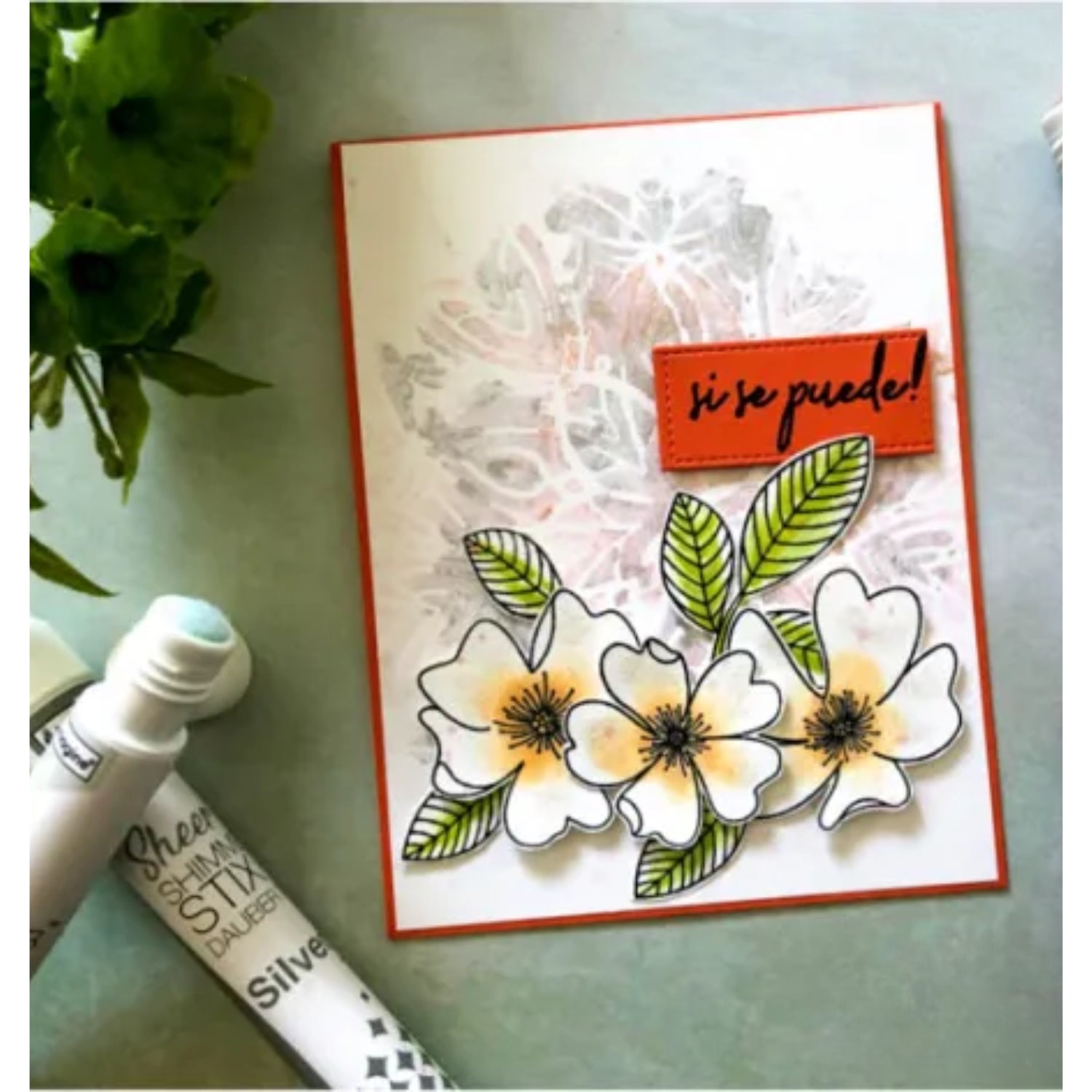Sheer Shimmer Stix Sparkle / Tinta con Esponja de Brillitos Tintas Imagine