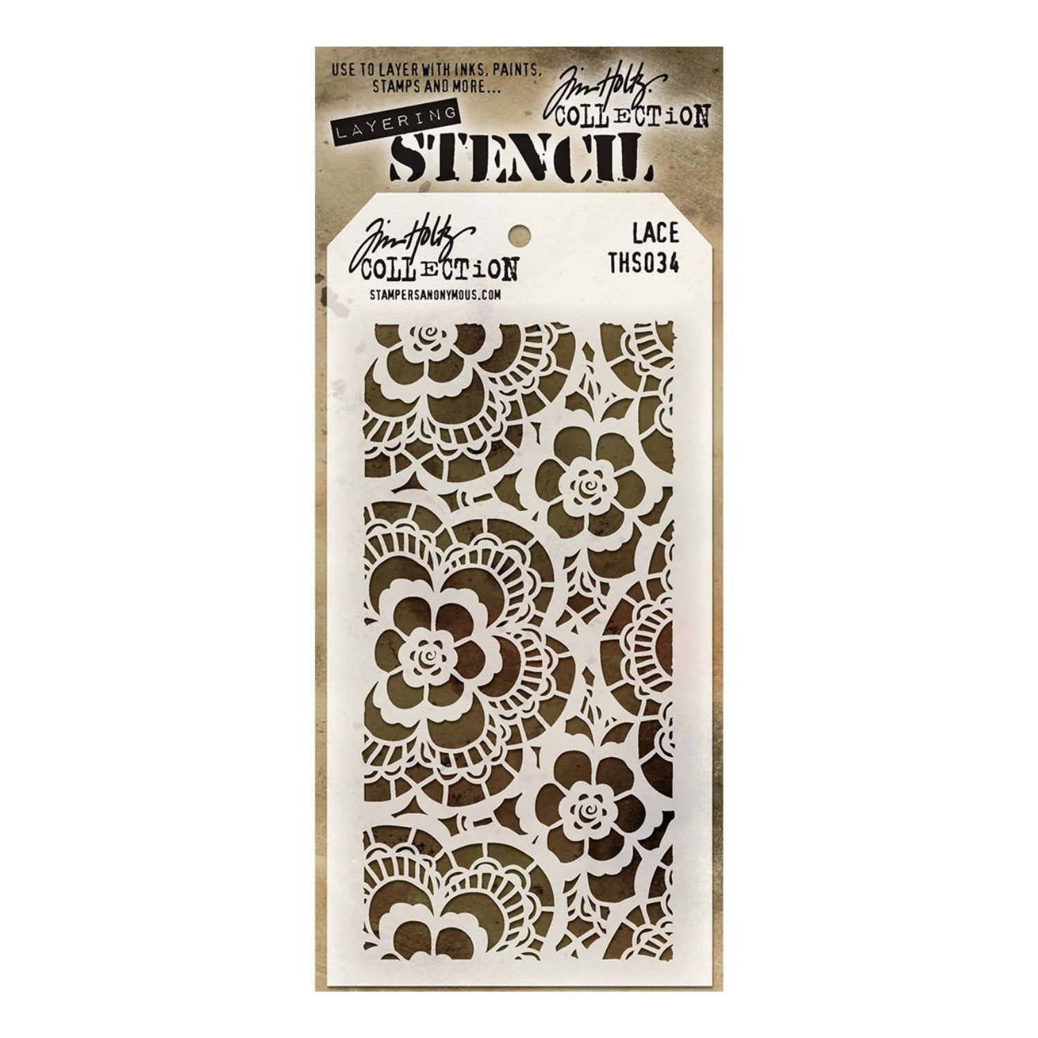 Tim Holtz Layered Stencil Lace / Estencil de Encaje Esténciles / Plantillas Tim Holtz