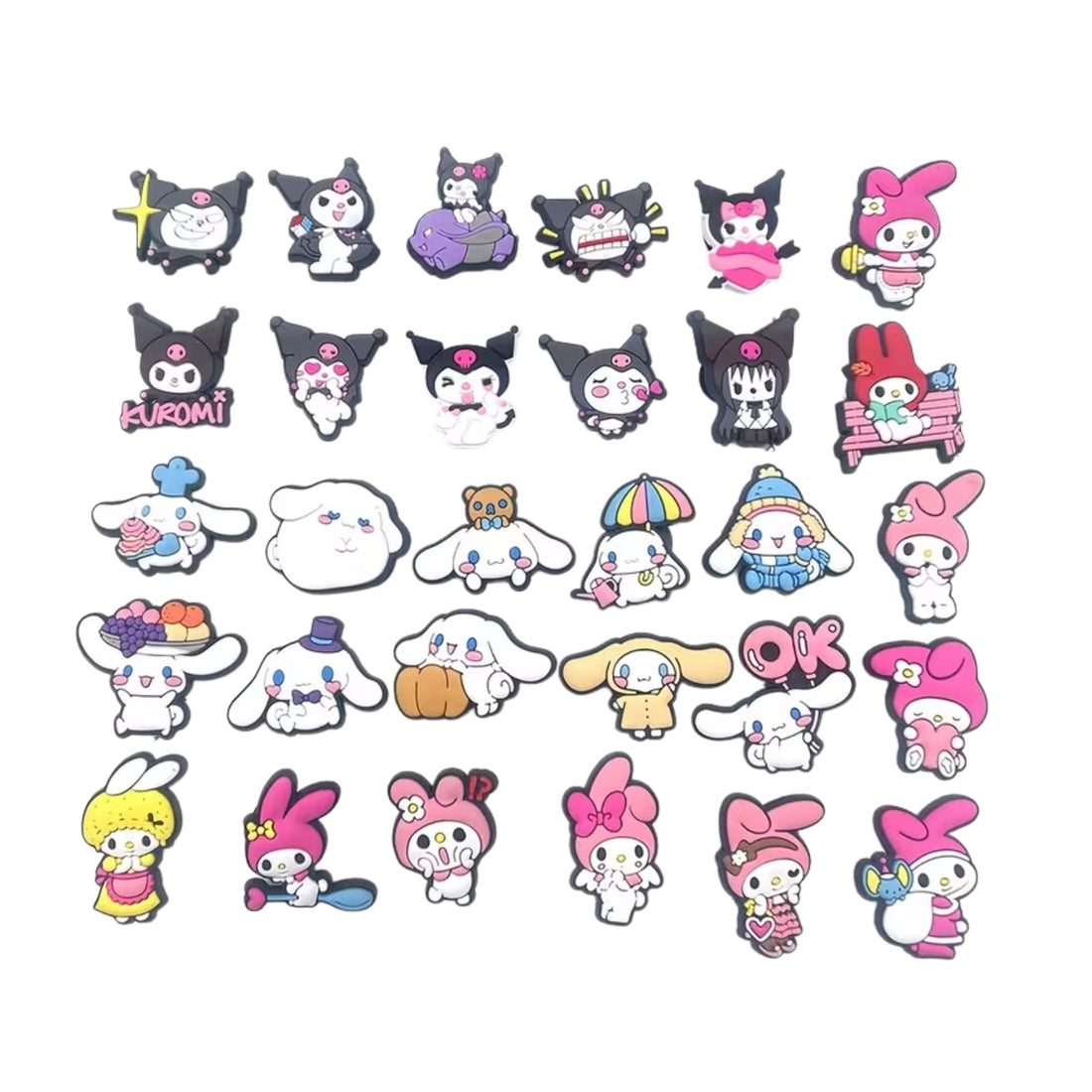 Charms Decorativos Hello Kitty Y Amigos Con Sujetadores De Colores Adornos / Embellishments Hobbees