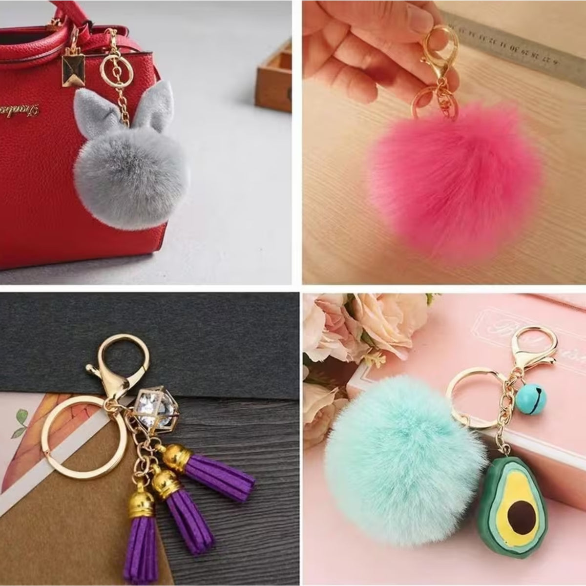 5pz Herraje para Llaveros color Dorado Accesorios Hobbees