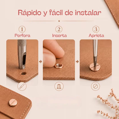 Tornillo Chicago Oro Rosa para Encuadernación 12mm
