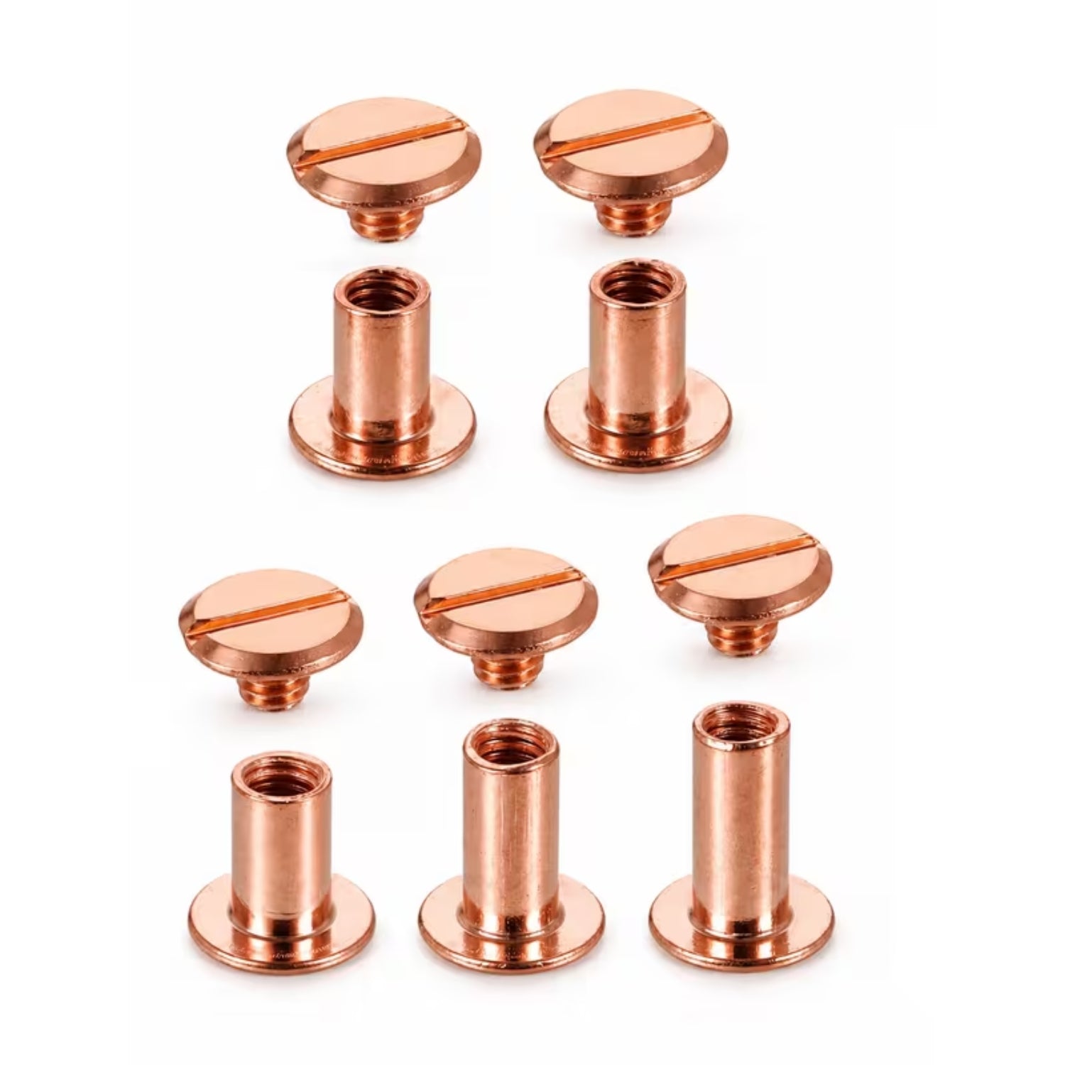 Tornillo Chicago Oro Rosa para Encuadernación 6mm