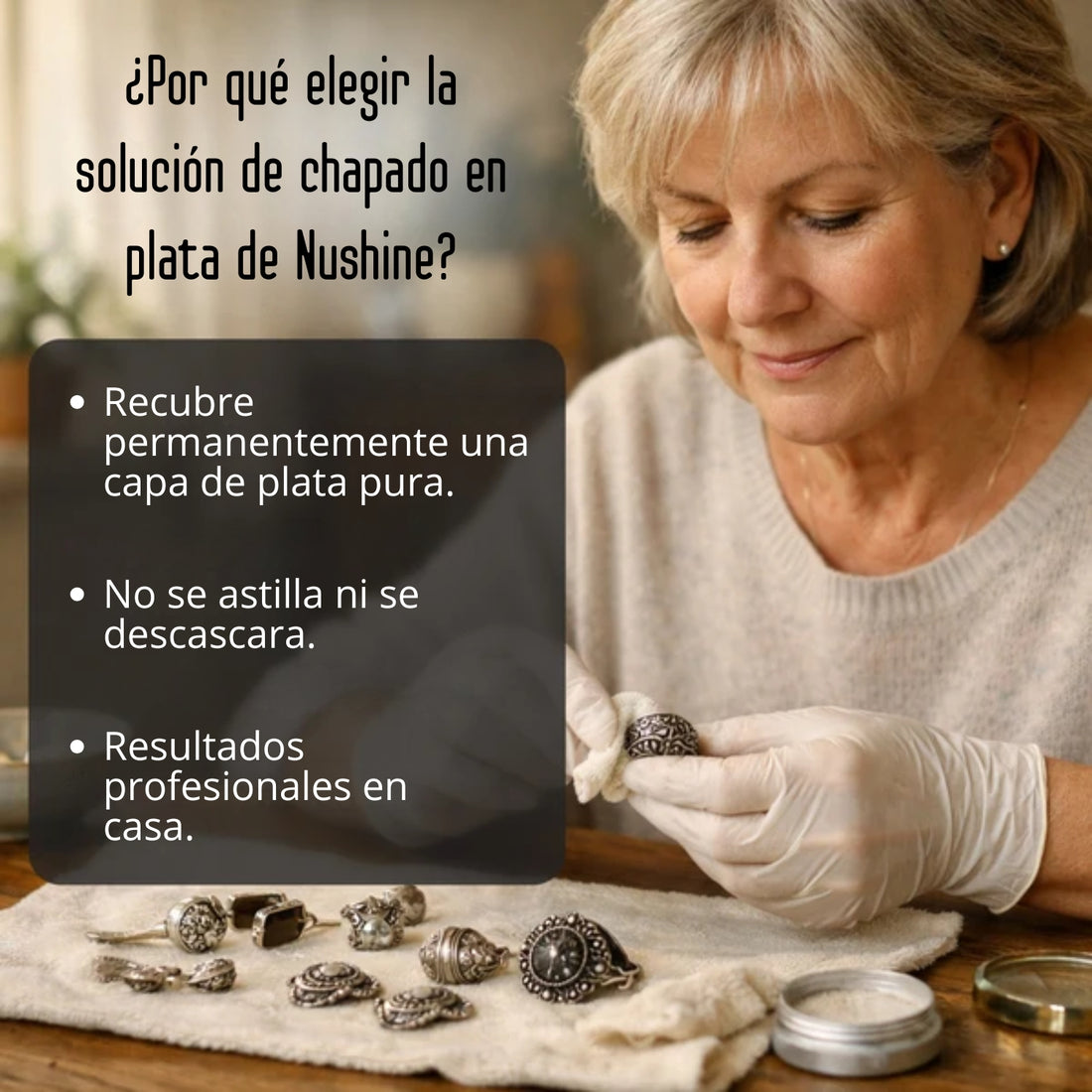 Silver Plating Solution / Liquido Plateador Medios Mixtos y Pastas Texturizadoras Nushine