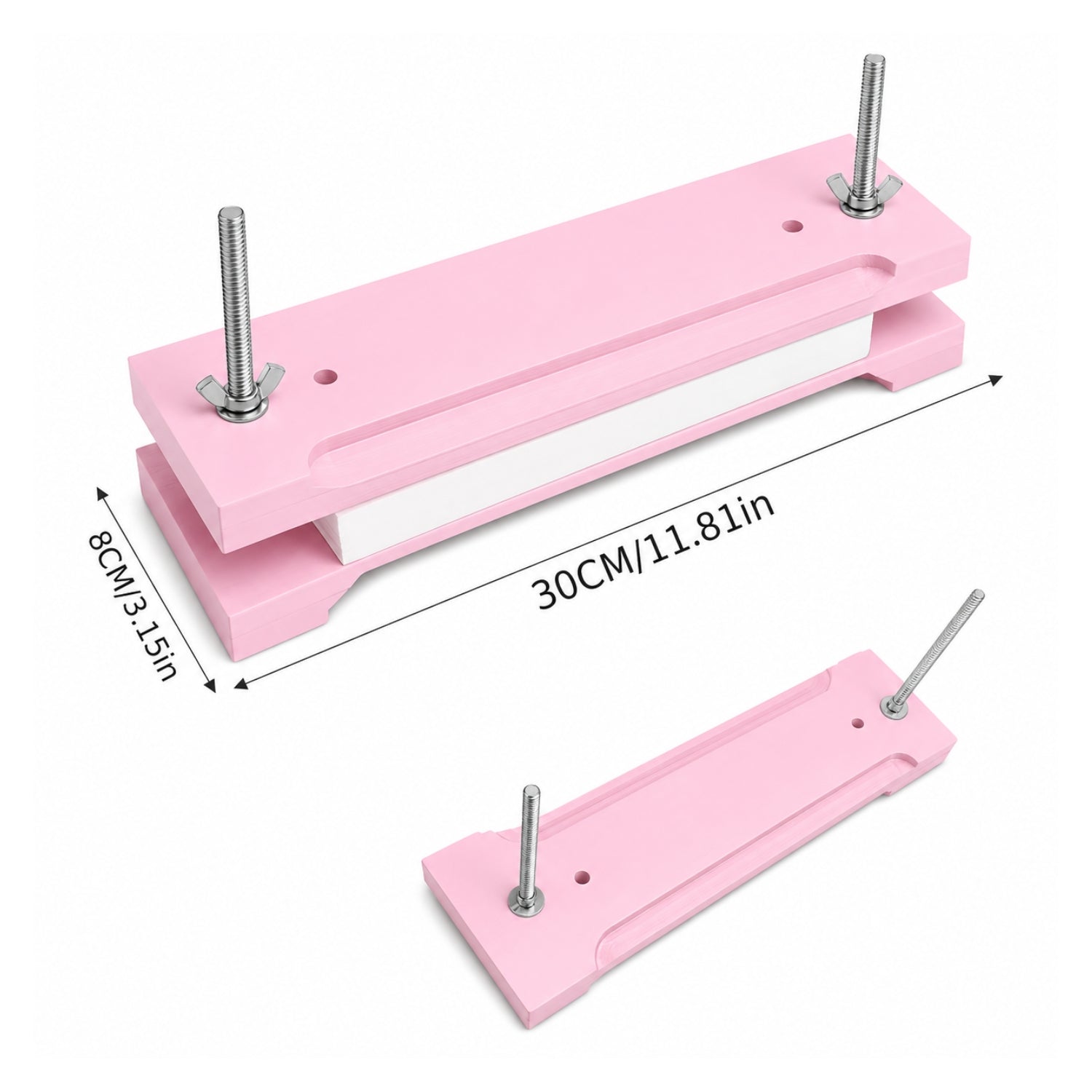 Prensa de Madera Rosa para Encuadernación
