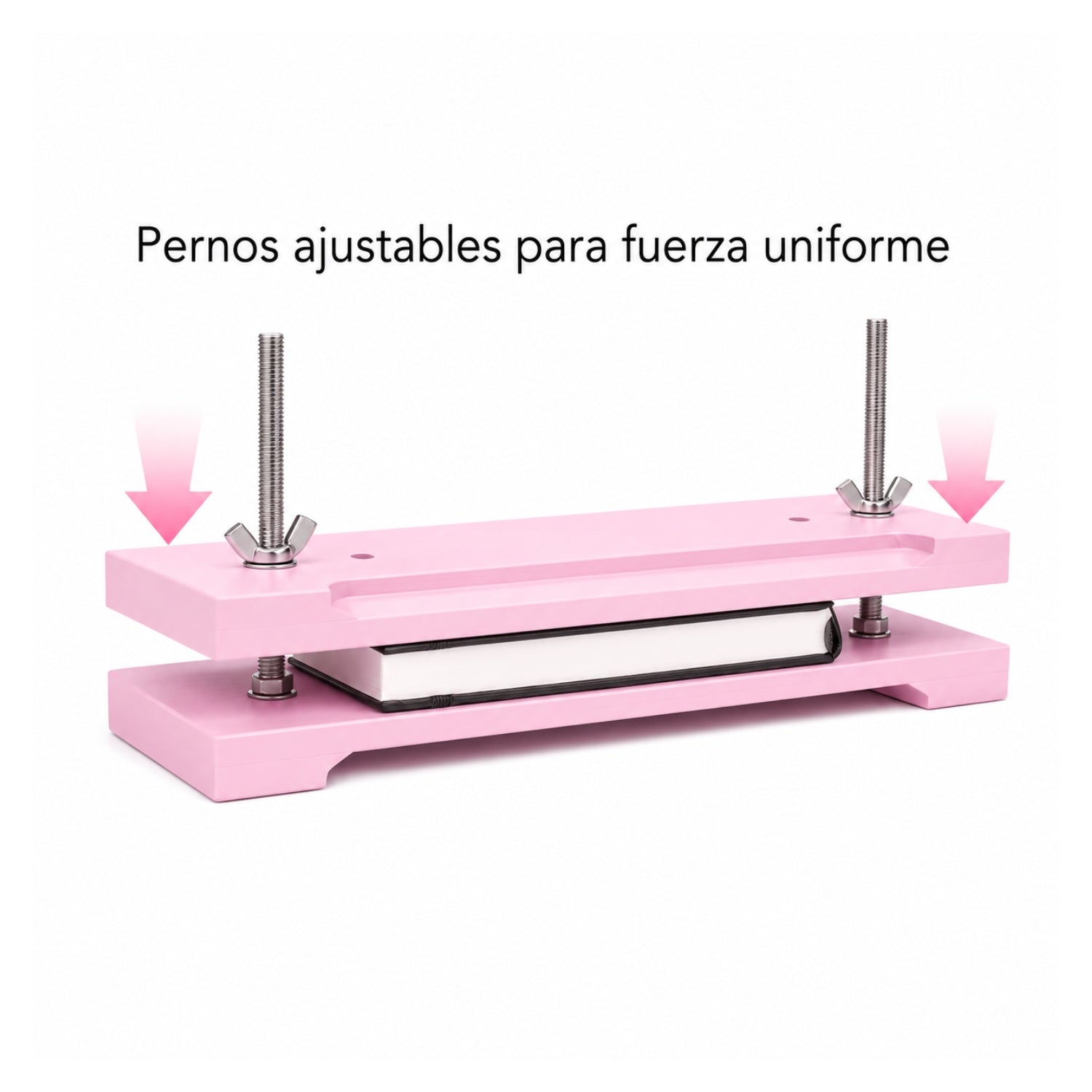 Prensa de Madera Rosa para Encuadernación