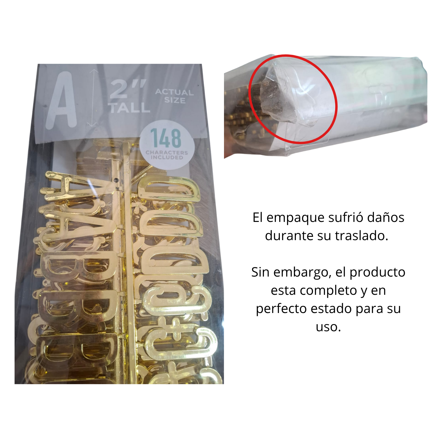EA Gold 2" Letters / Letras Color Oro Para Tablero