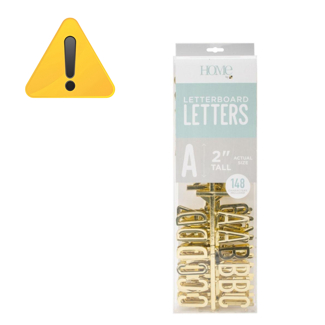 EA Gold 2" Letters / Letras Color Oro Para Tablero Descontinuado DCWV
