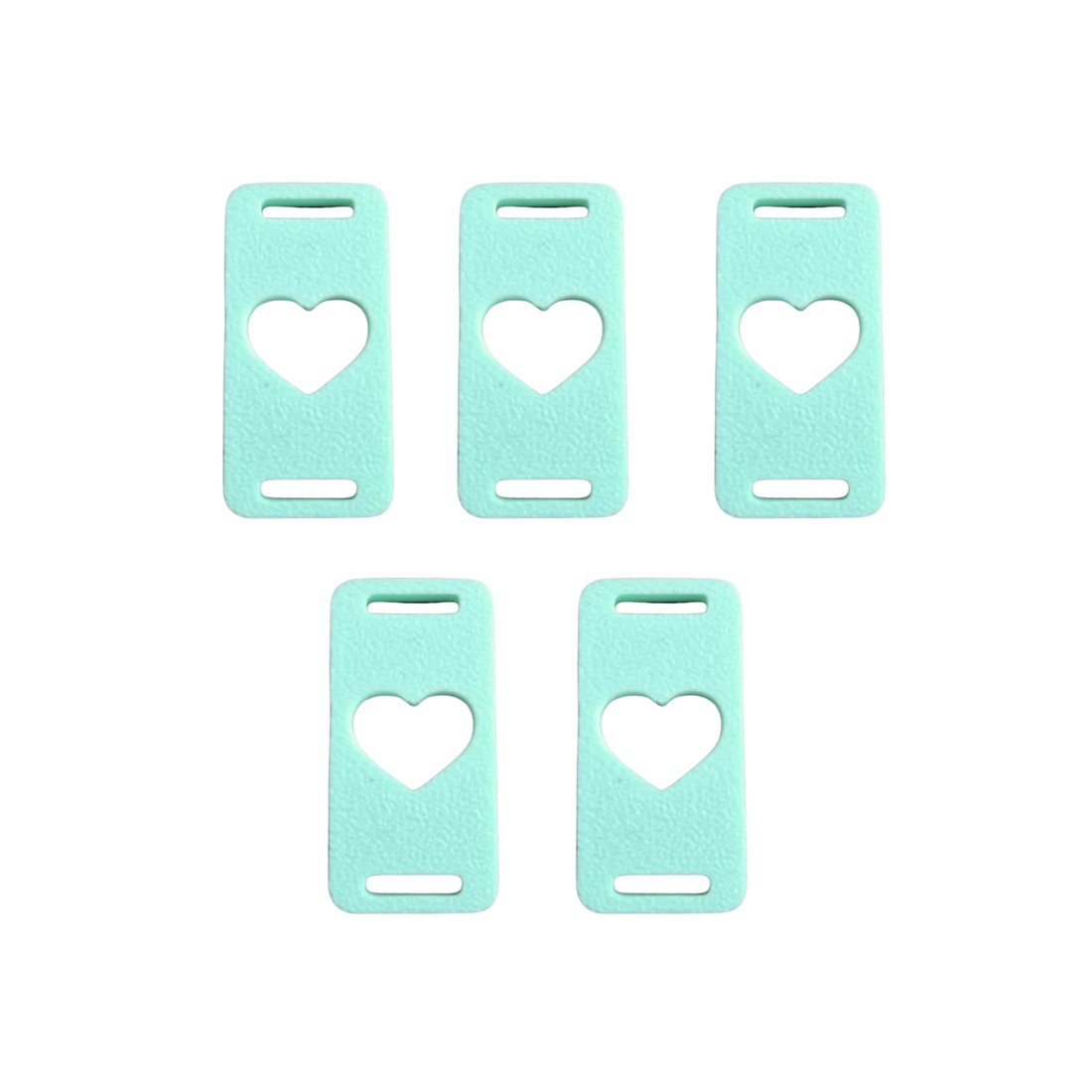 5 Charms Corazón para Encuadernación Azul Aqua Encuadernacion Hobbees