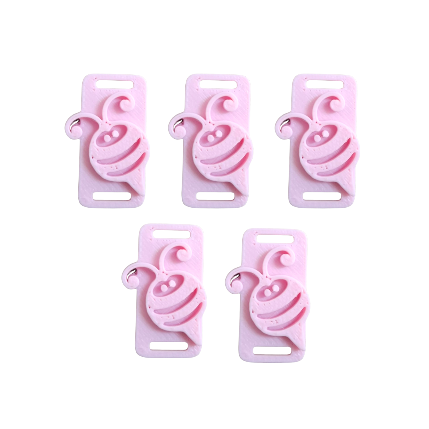 5 Charms Abeja para Encuadernación color Rosa