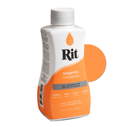 Rit Dye Liquid Tangerine / Líquido para Teñir Mandarina Pintura para Tela Rit
