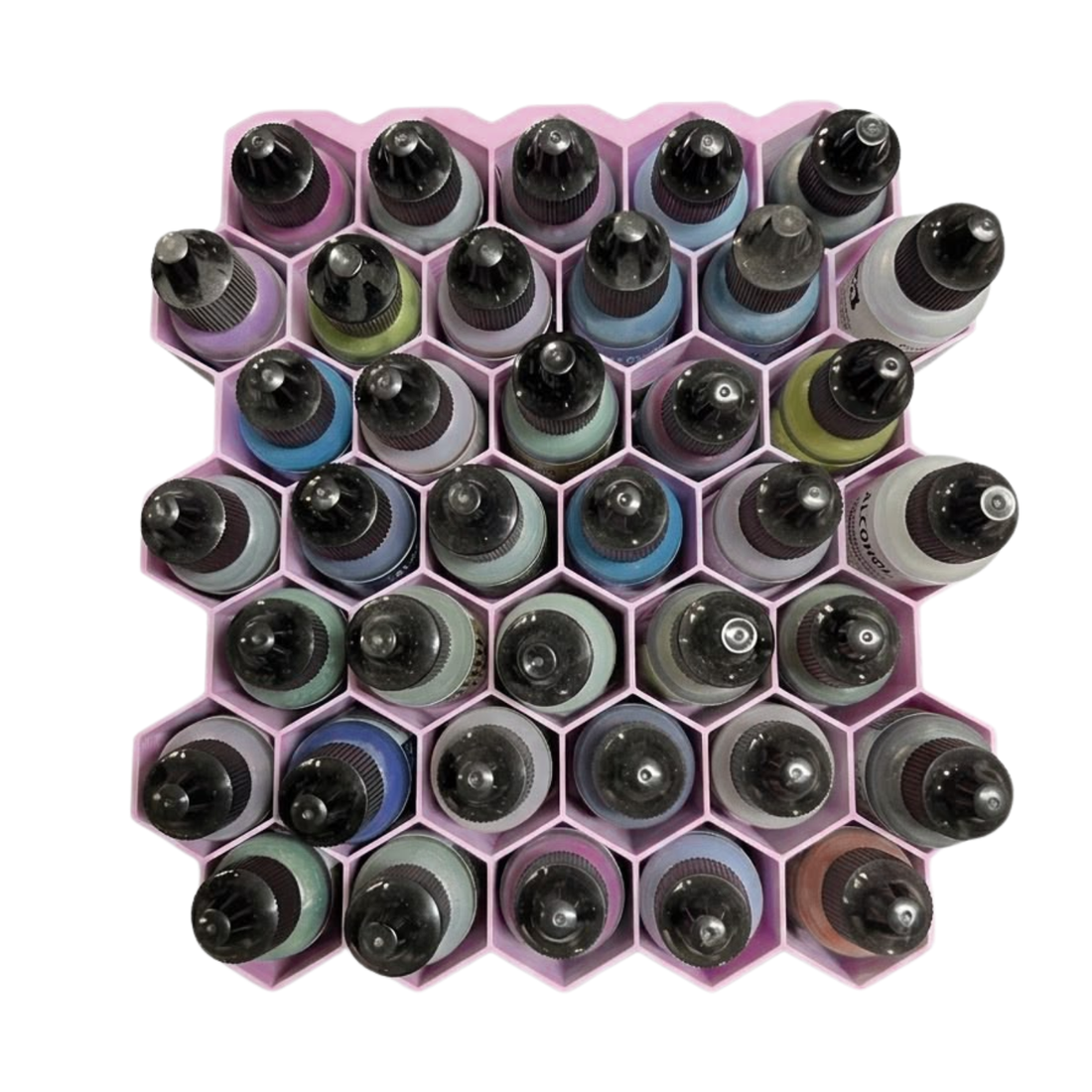 Organizador Panal para Tintas al Alcohol color Rosa Almacenamiento y Organización Hobbees