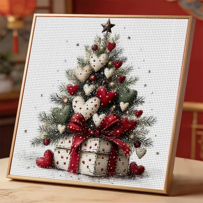 Kit Bordado Punto de Cruz Christmas Tree Embroidery Kit 30cm Costura Dowdell