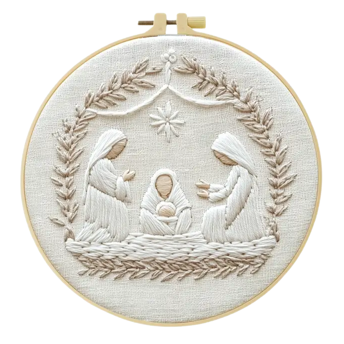 Kit Bordado Christmas Embroidery Kit 20cm Costura Dowdell