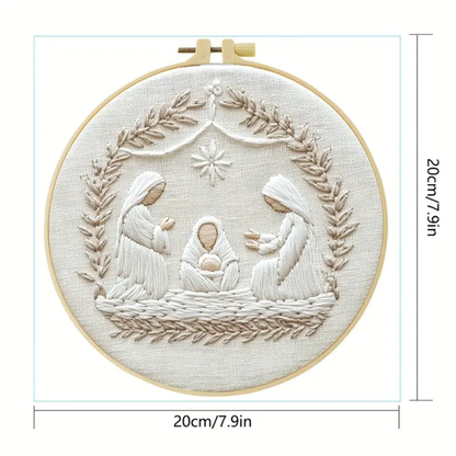 Kit Bordado Christmas Embroidery Kit 20cm Costura Dowdell