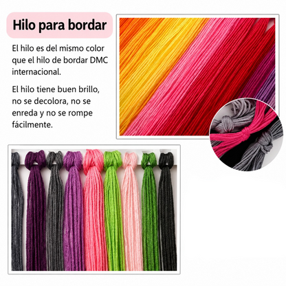 Kit Bordado Bouquet Little girl embroidery kit 20cm