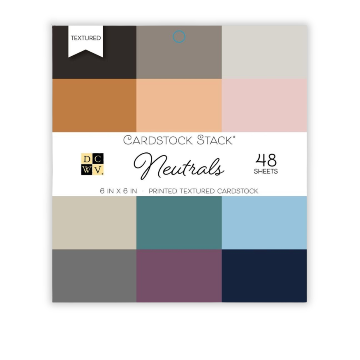 Single-Sided Cardstock Stack Neutrals / Block de Cartulina Texturizada Neutrales