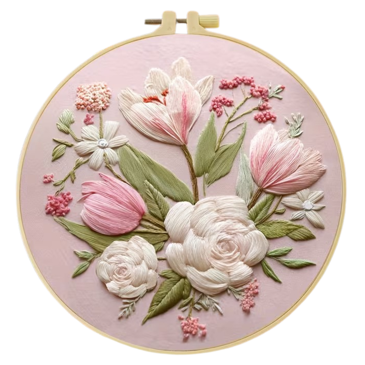 Kit Bordado Floral Pattern Embroidery Kit 20cm