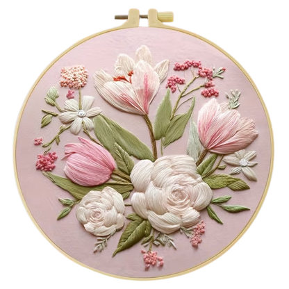 Kit Bordado Floral Pattern Embroidery Kit 20cm