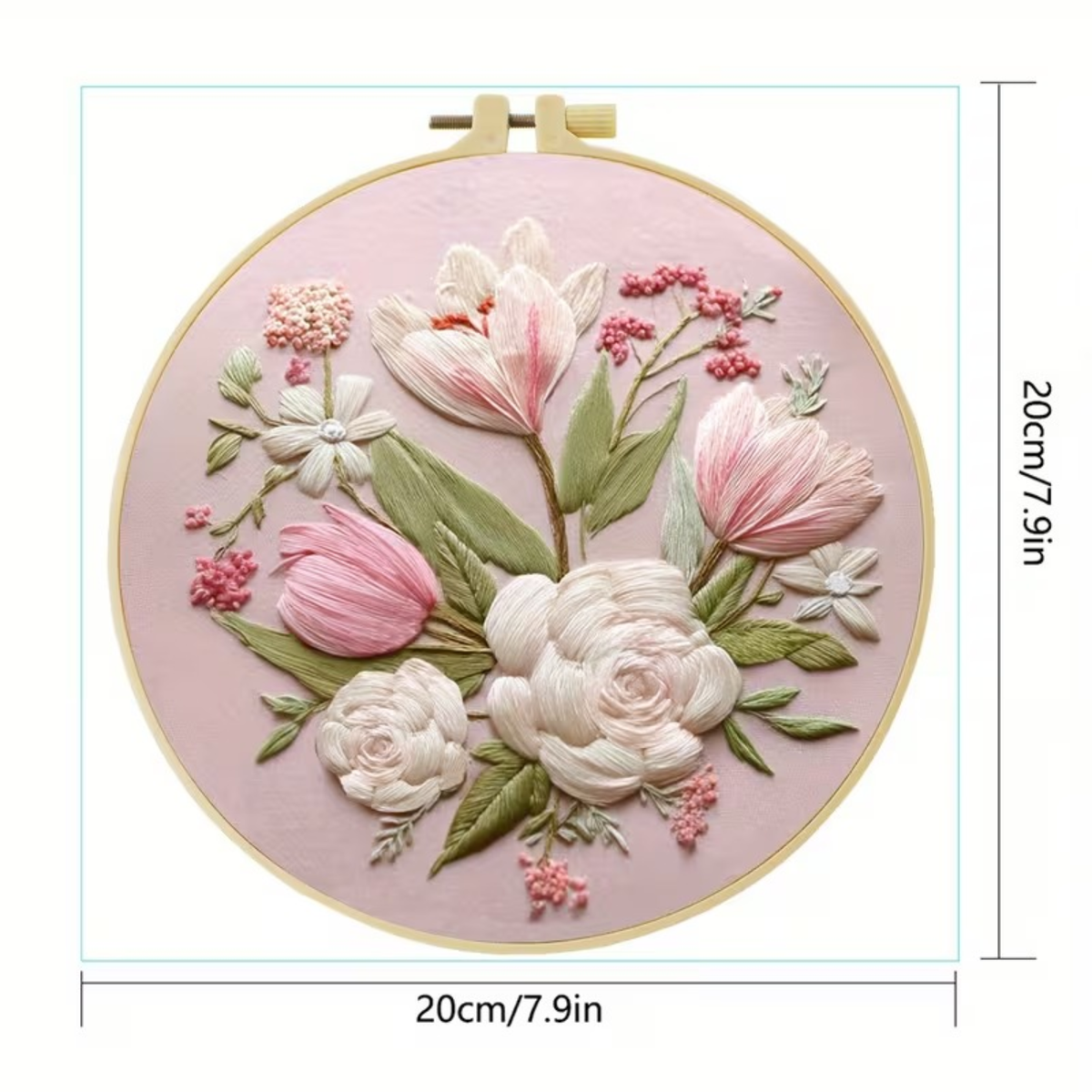 Kit Bordado Floral Pattern Embroidery Kit 20cm