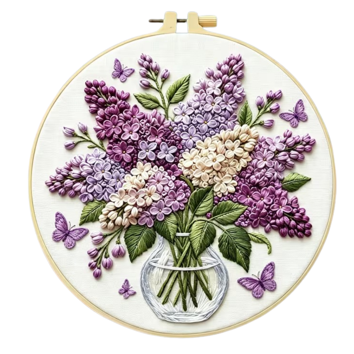 Kit Bordado Blooming Lilacs Embroidery Kit 20cm