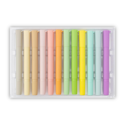 Pigment Pens Pastels / 12 Plumones Tempera Colores Pastel