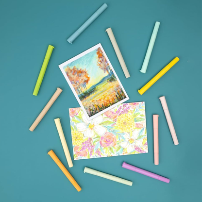 Pigment Pens Pastels / 12 Plumones Tempera Colores Pastel