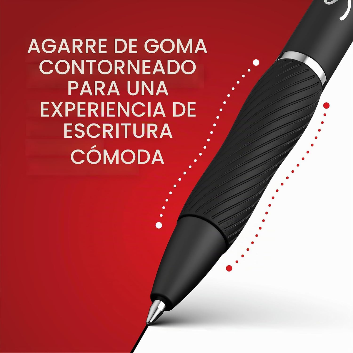 Bold Point S-Gel Pens / 4 Plumas de Gel Negro