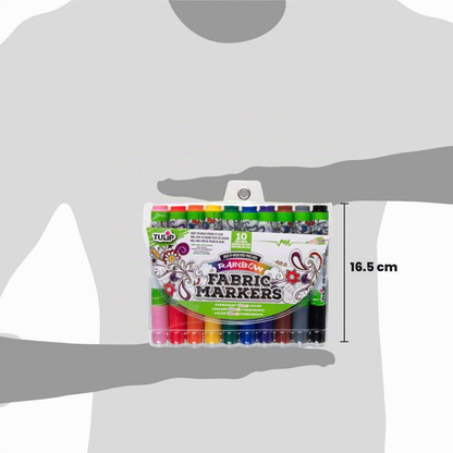 Permanent Fabric Markers / 10 Marcadores de Tela Punta de Pincel Marcadores &amp; Plumones Tulip