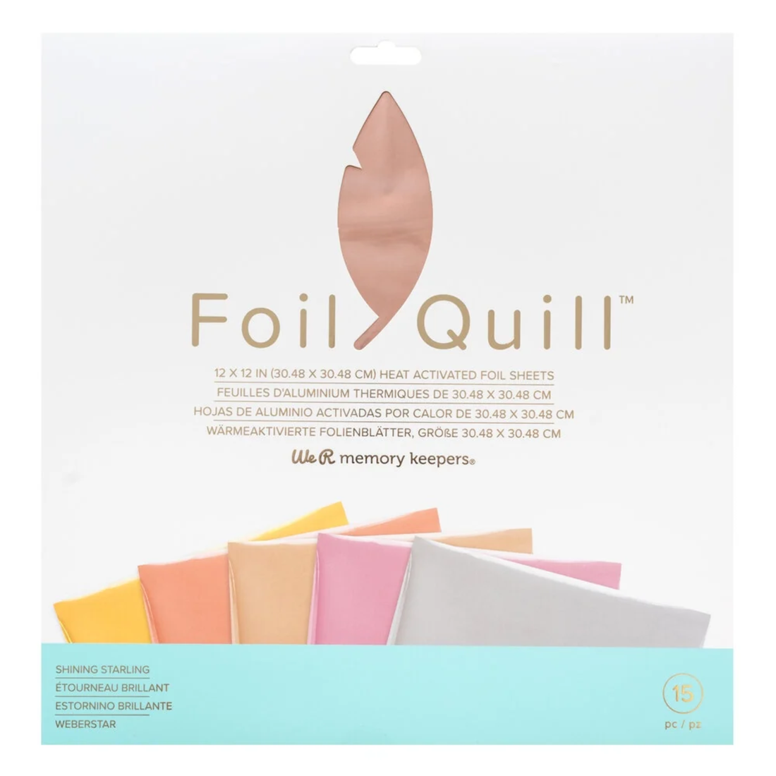 Foil Quill Sheets Gold / Hojas de Aluminio Reactivo 5 Colores Foil We R Memory Keepers