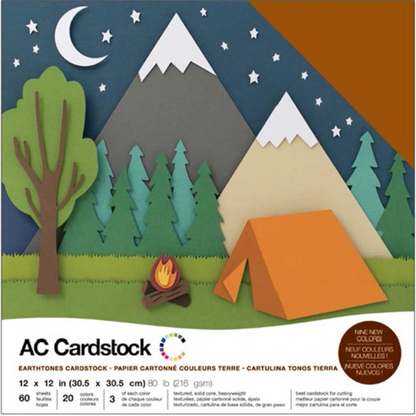 Variety Cardstock Earthtones / Hojas Cartulina Colores Tierra 12"