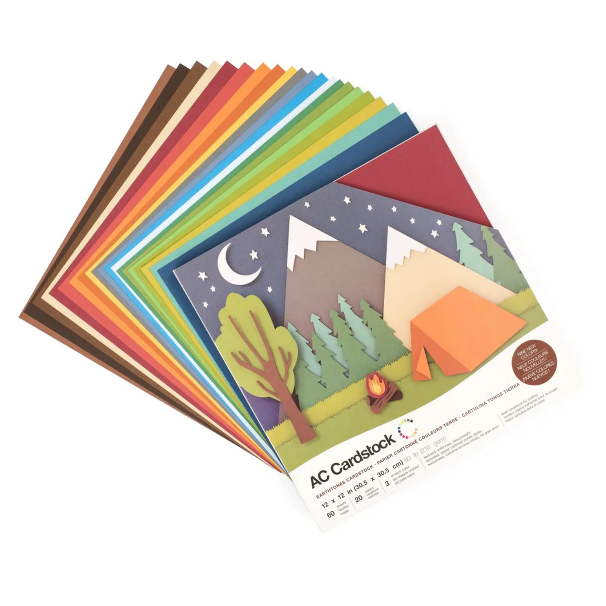 Variety Cardstock Earthtones / Hojas Cartulina Colores Tierra 12"