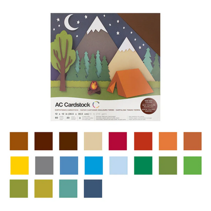 Variety Cardstock Earthtones / Hojas Cartulina Colores Tierra 12"