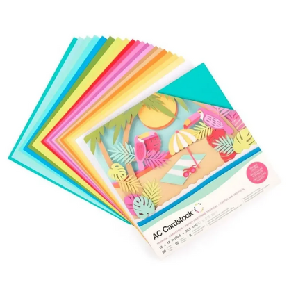 Variety Cardstock Tropical / Hojas Cartulina Colores Tropical 12"