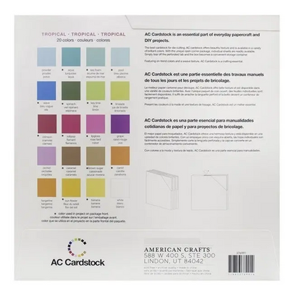Variety Cardstock Tropical / Hojas Cartulina Colores Tropical 12"