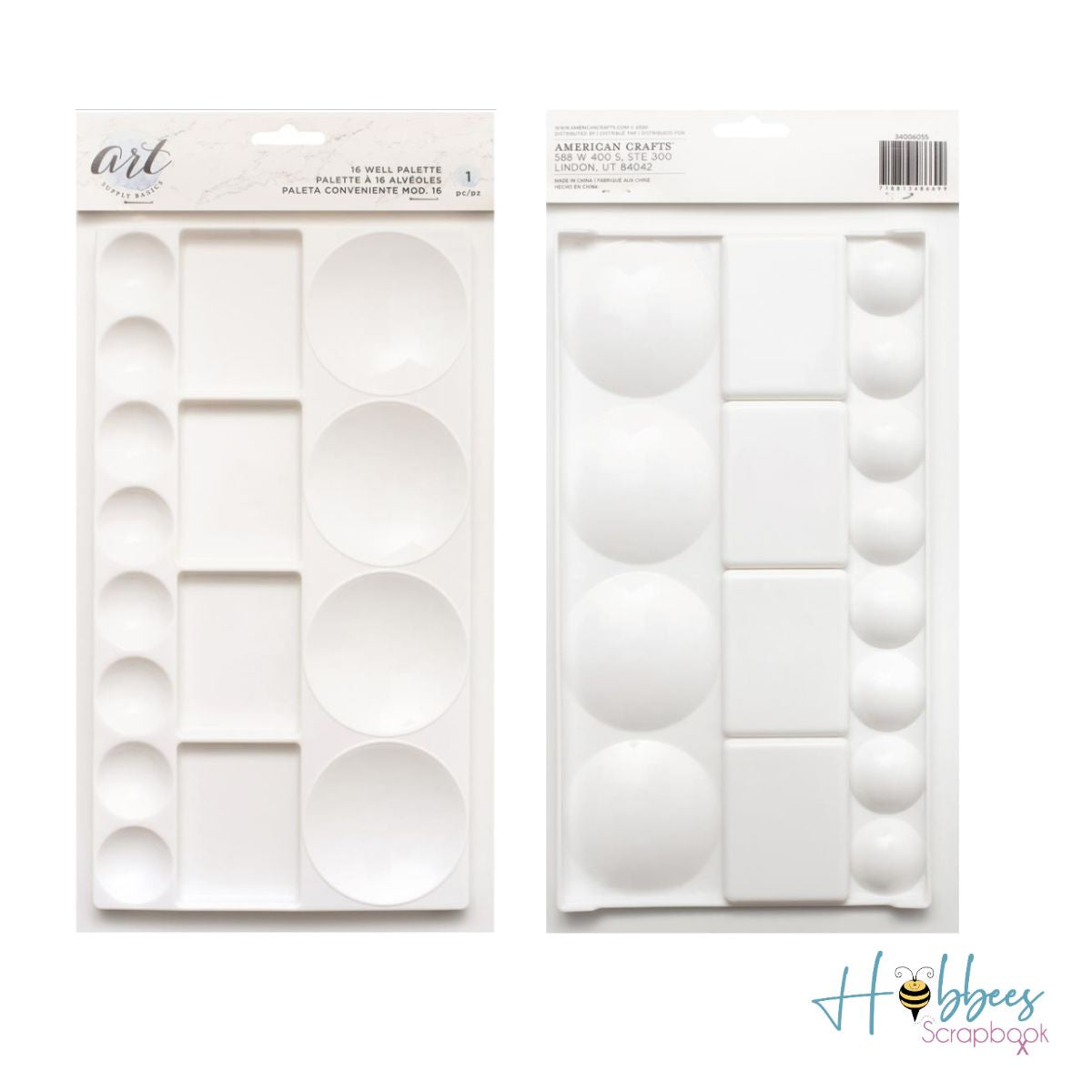 Supply Basics Plastic Palette / Paleta de Plástico para Pinturas Espàtulas y Paletas American Crafts