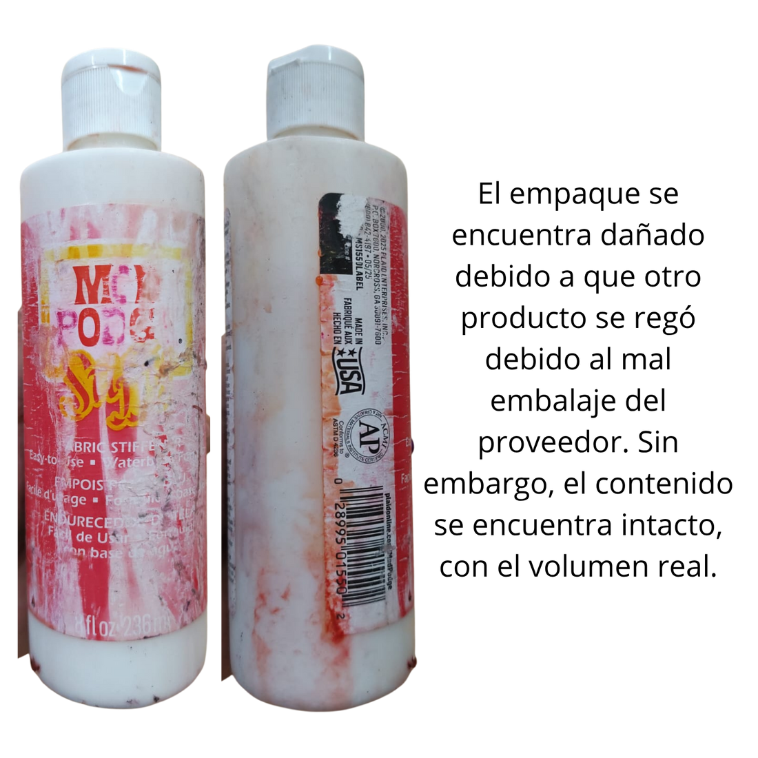 EA Mod Podge Stiffy Fabric Stiffener / Endurecedor de Telas Adhesivos / Pegamentos Plaid