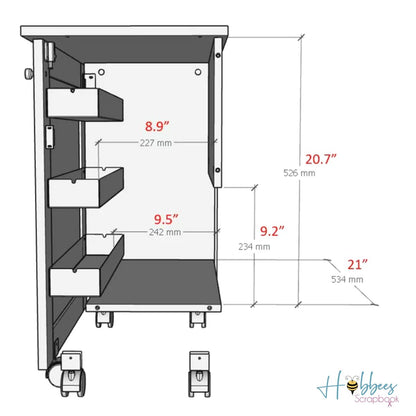 Rolling Sewing Cart Storage / Mueble para Manualidades con Ruedas Almacenamiento y Organización Sauder