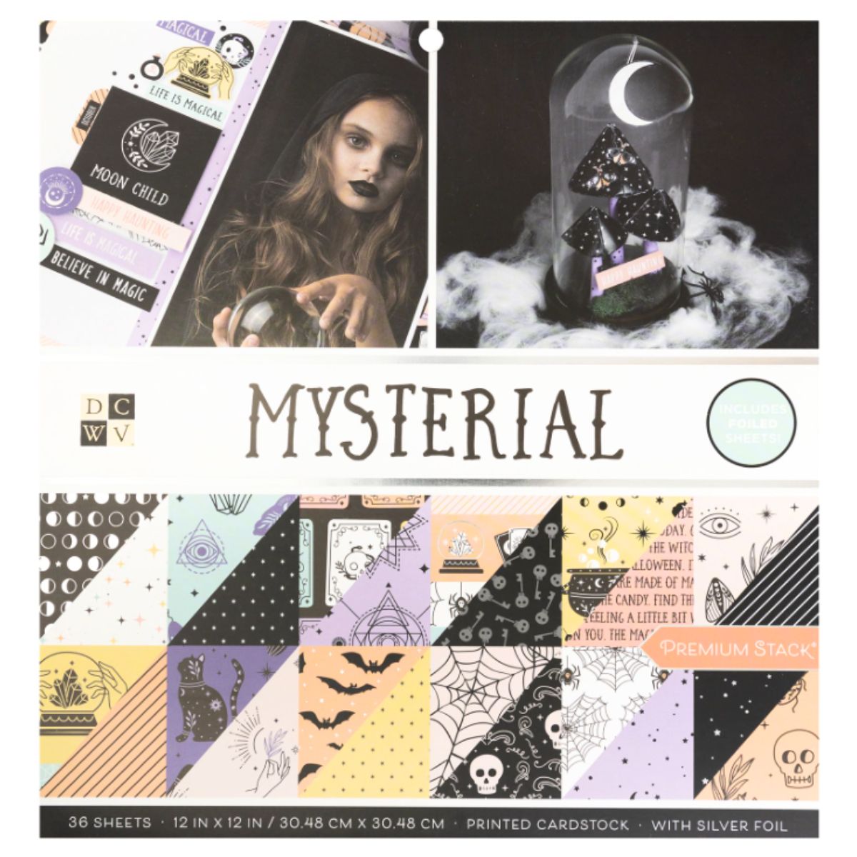 Cardstock Mysterial 12" / Block Cartulina Doble Cara Halloween