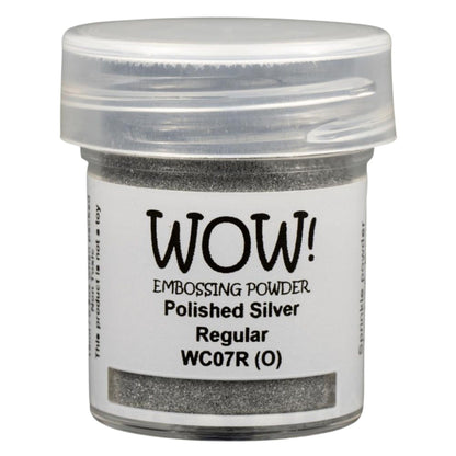 Polished Silver Embossing Powder / Polvo De Realce Plata Pulida Polvos de Embossing Wow!